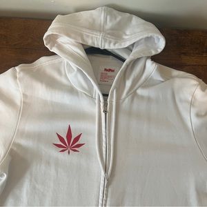 MedMen White zip up hoodie